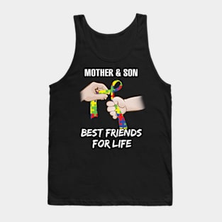 Best Friend Mama Son Autism Tank Top